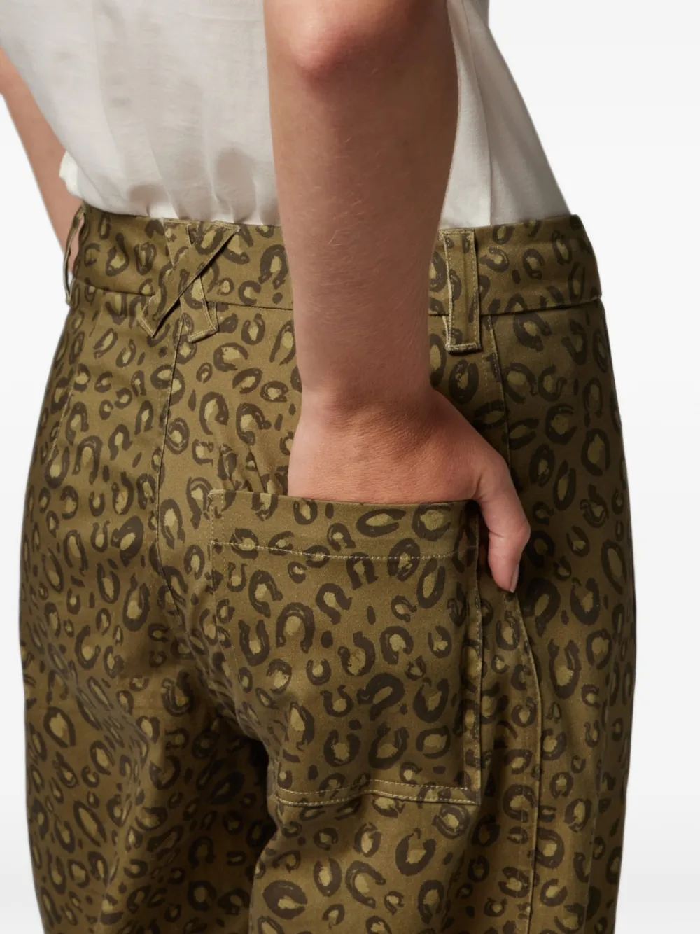 PS Paul Smith Broek met dierenprint Groen