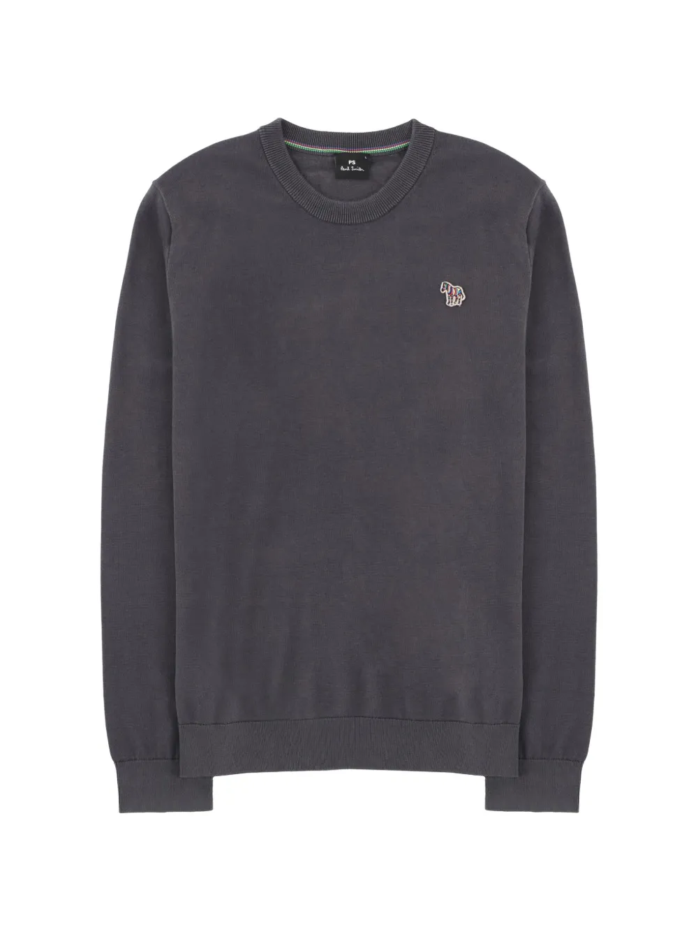 PS Paul Smith crew-neck embroidered-logo sweater - Grigio