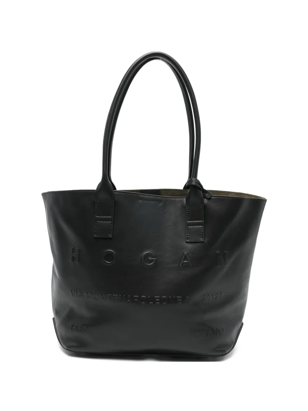 Hogan small Address embossed tote bag - Nero