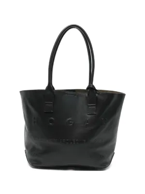 Emporio Armani レザー トートバッグ | ブラック | FARFETCH JP