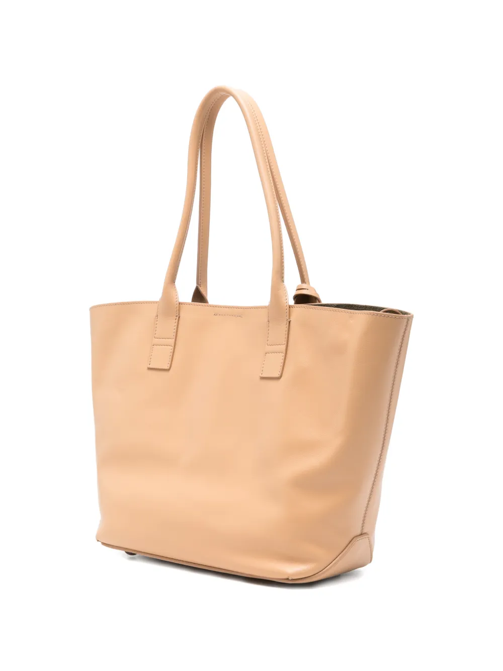 Hogan Adress leren shopper met reliëf Beige
