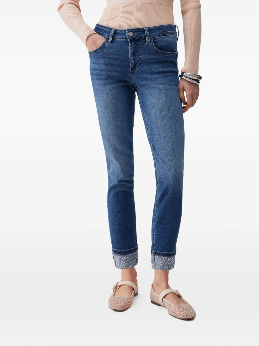  Liu Jo Vaqueros Con Apliques De Strass - Azul 