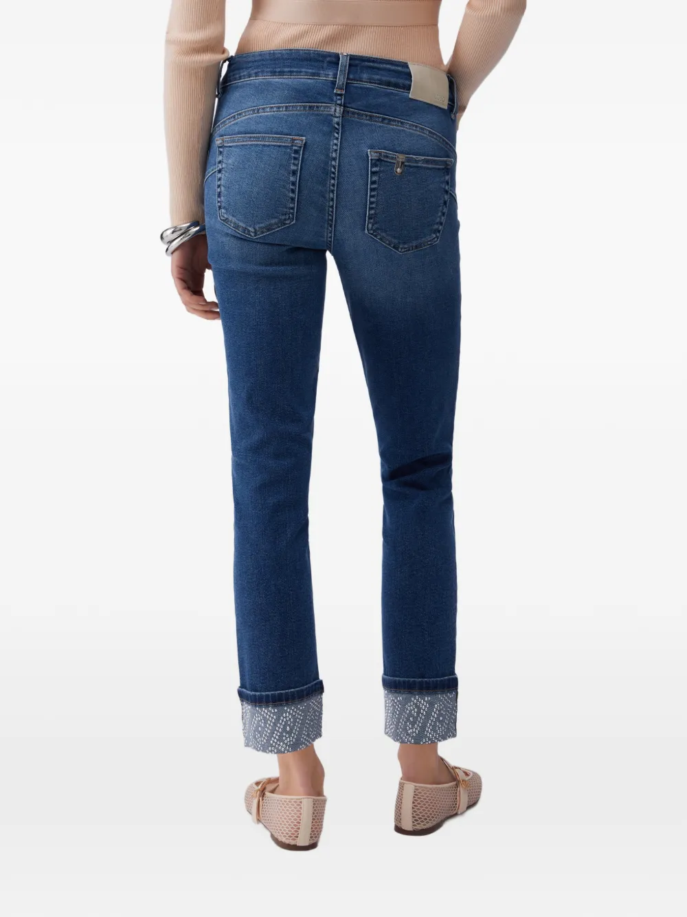LIU JO Jeans met vijf zakken en stras-applicatie Blauw