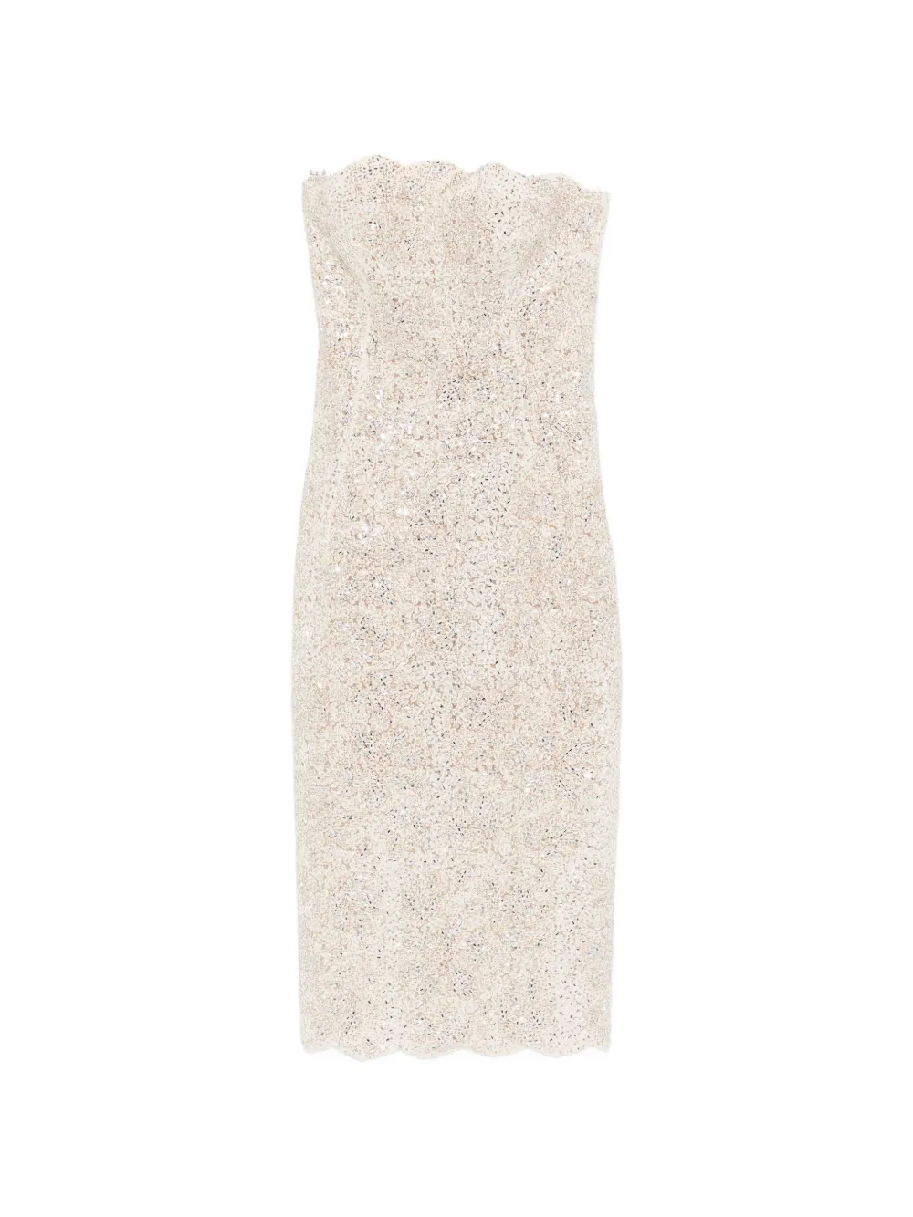 Ermanno Scervino strapless midi dress - Toni neutri