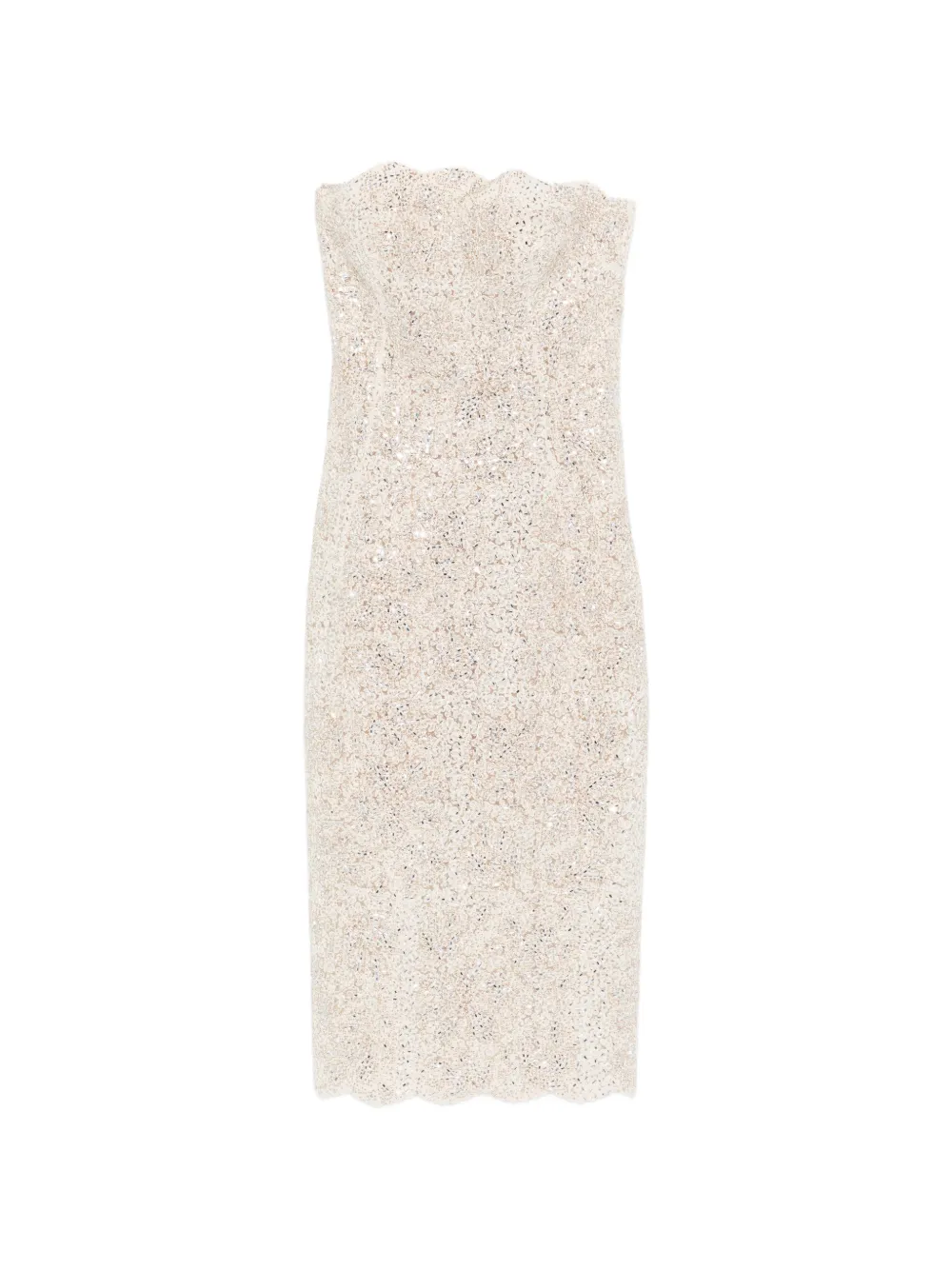 Ermanno Scervino strapless midi dress - Toni neutri