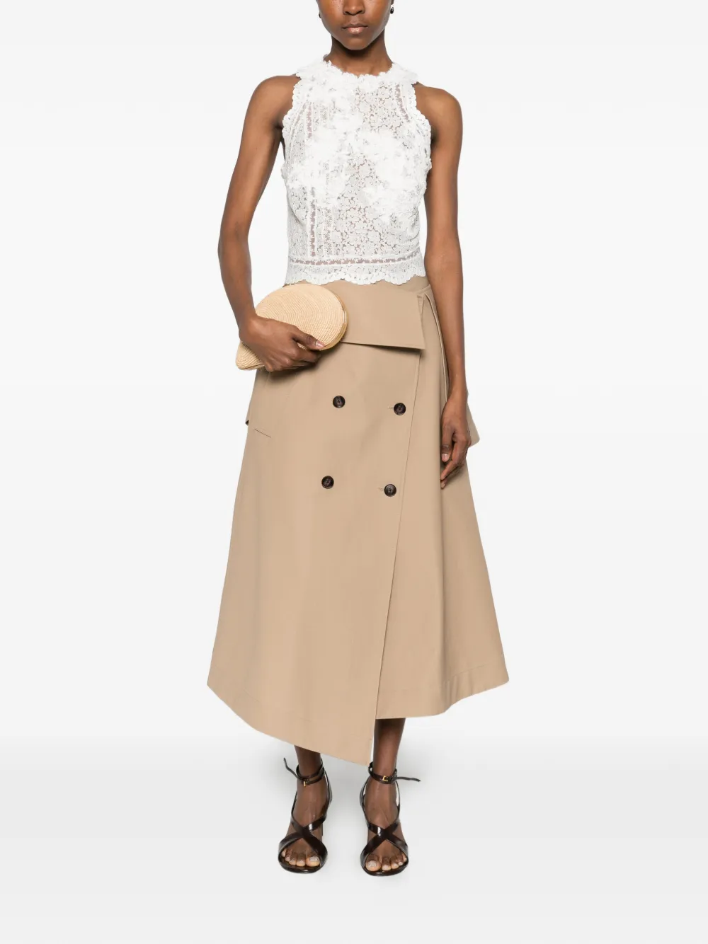  Ermanno Scervino All-over-embroidered Top - White 