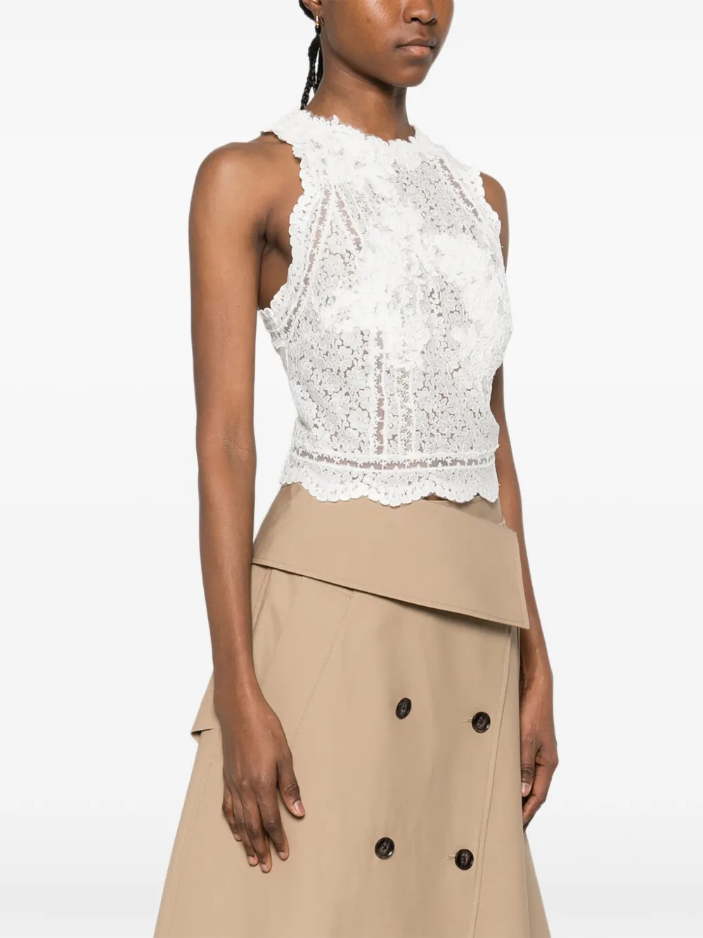  Ermanno Scervino All-over-embroidered Top - White 