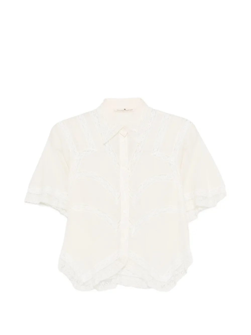 Ermanno Scervino lace-panel shirt - Bianco