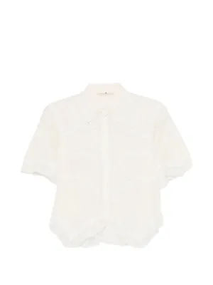 Ermanno Scervino lace-panel Shirt | White | FARFETCH