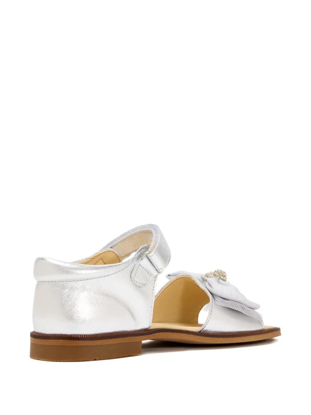 ANDANINES Sandalen verfraaid met strik Zilver