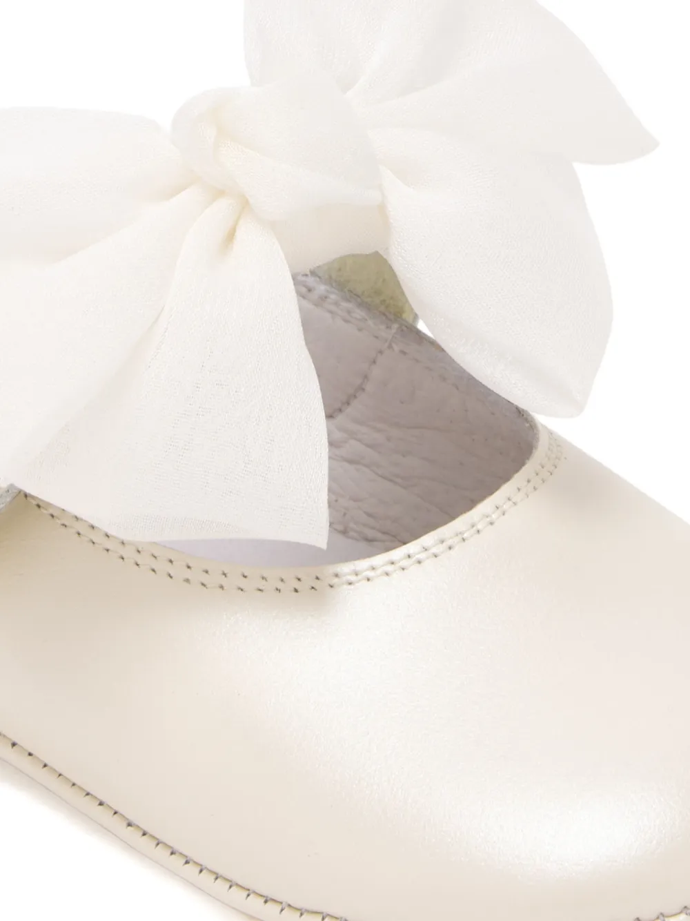 ANDANINES Ballerina's verfraaid met strik Beige