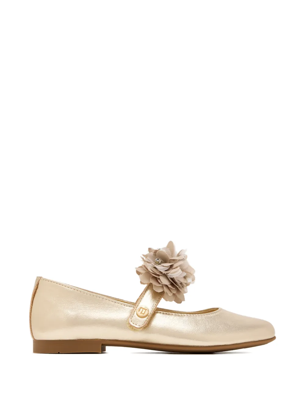 ANDANINES flower-embellished ballerina flats - Oro