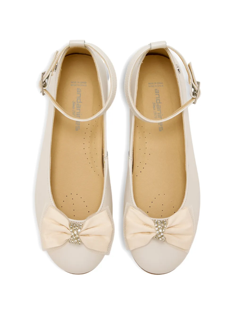 ANDANINES Ballerina's met strikdetail Beige