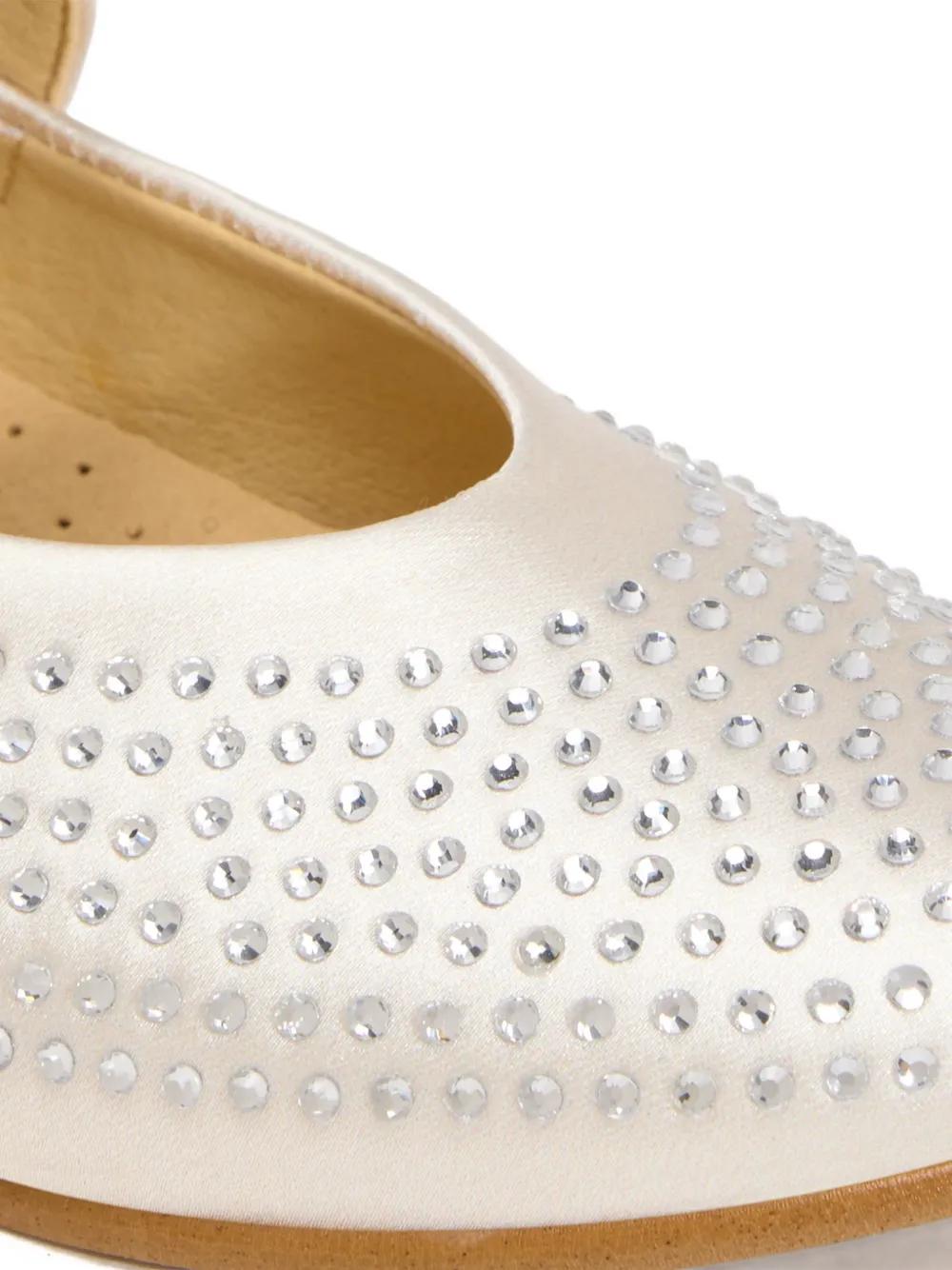 ANDANINES Ballerina's verfraaid met stras Beige