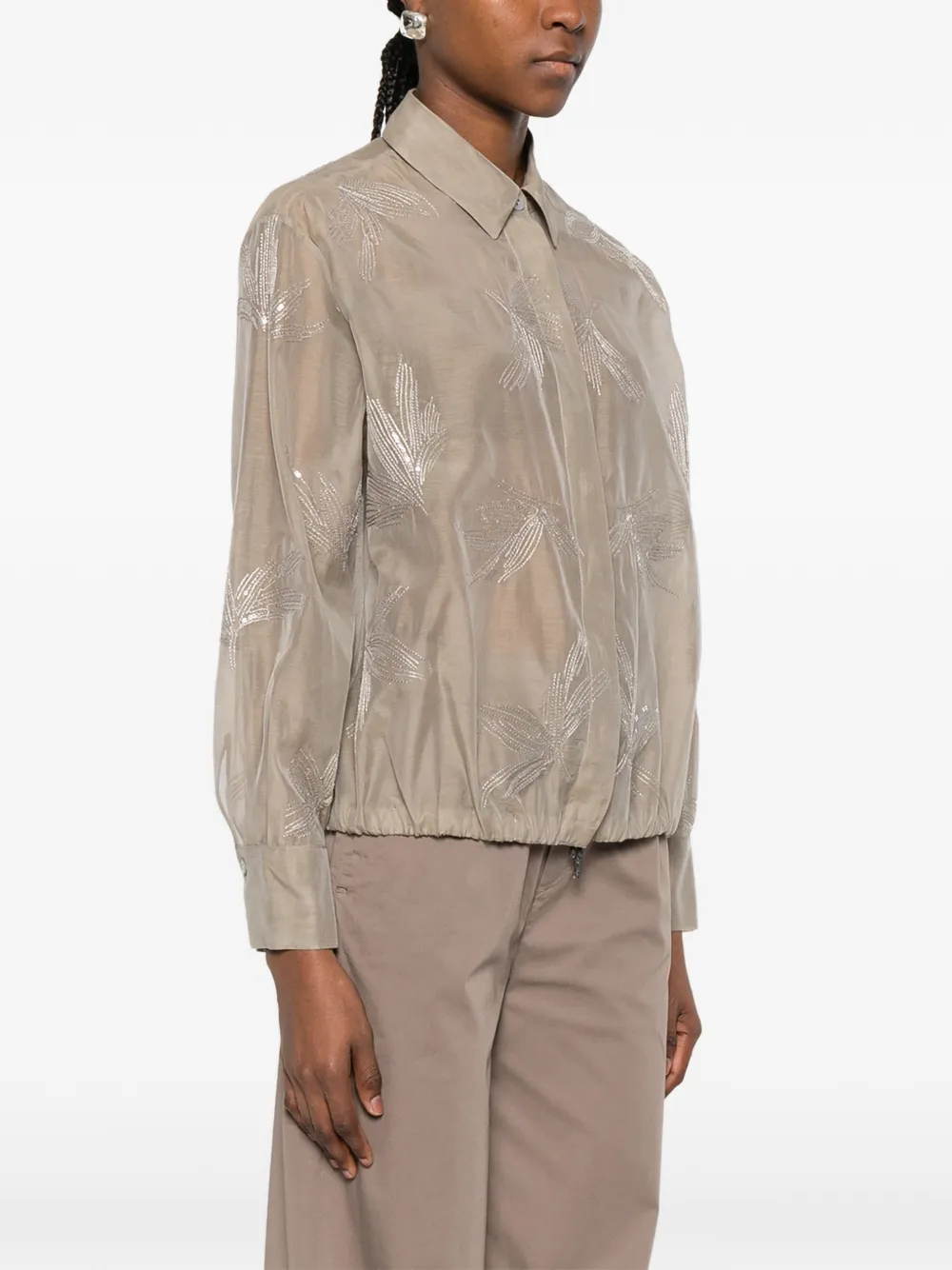  Panicale Sequin-detail Blouse - Neutrals 