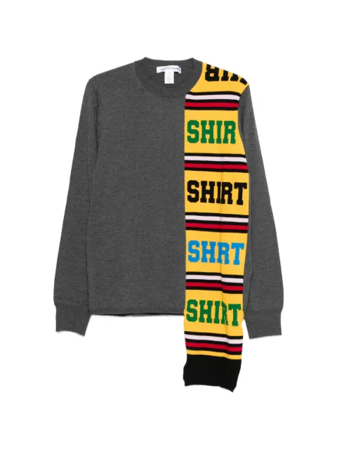 Comme Des Garçons Shirt pull à empiècement contrastant