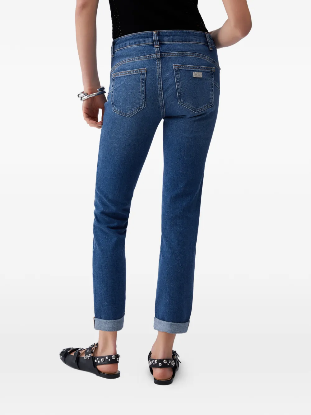  Liu Jo Vaqueros Skinny Con Bajos Con Vuelta - Azul 