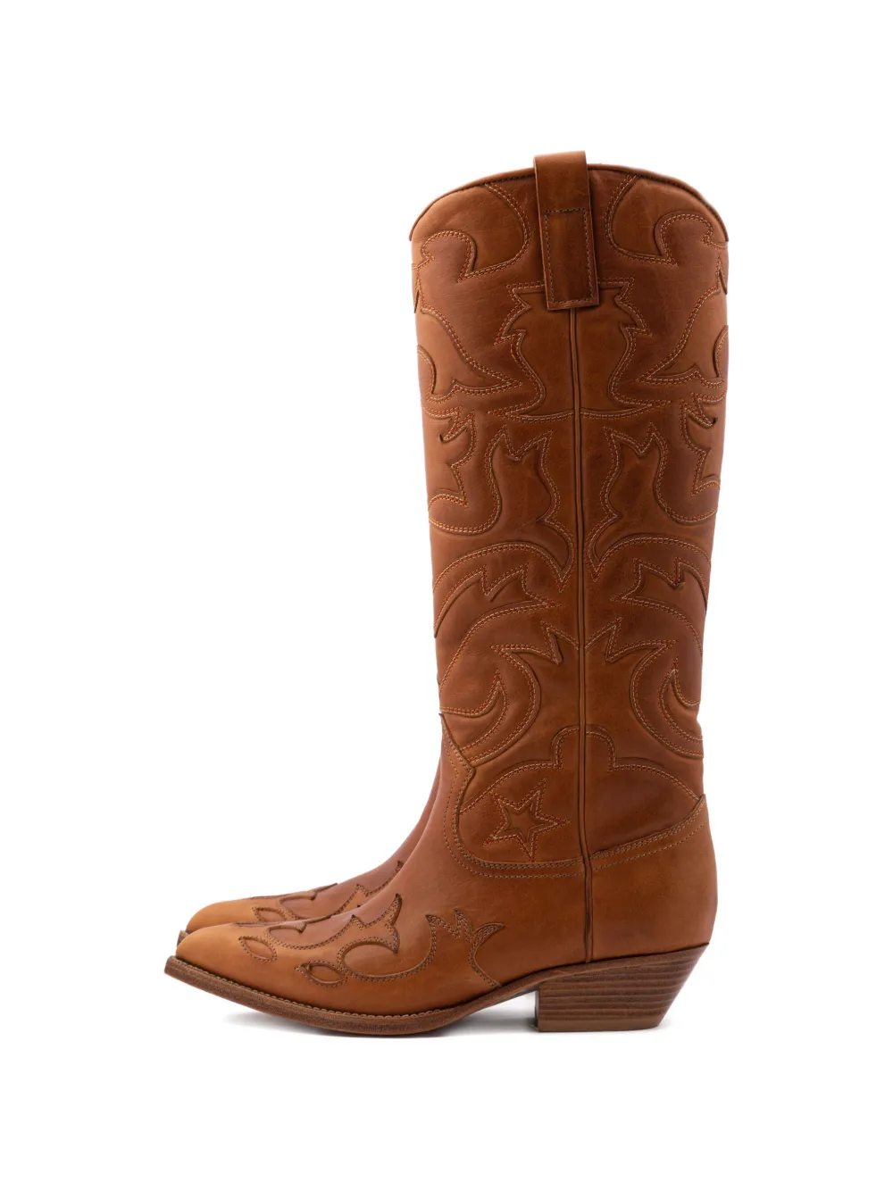 Buttero Flee stitched-design cowboy boots Bruin