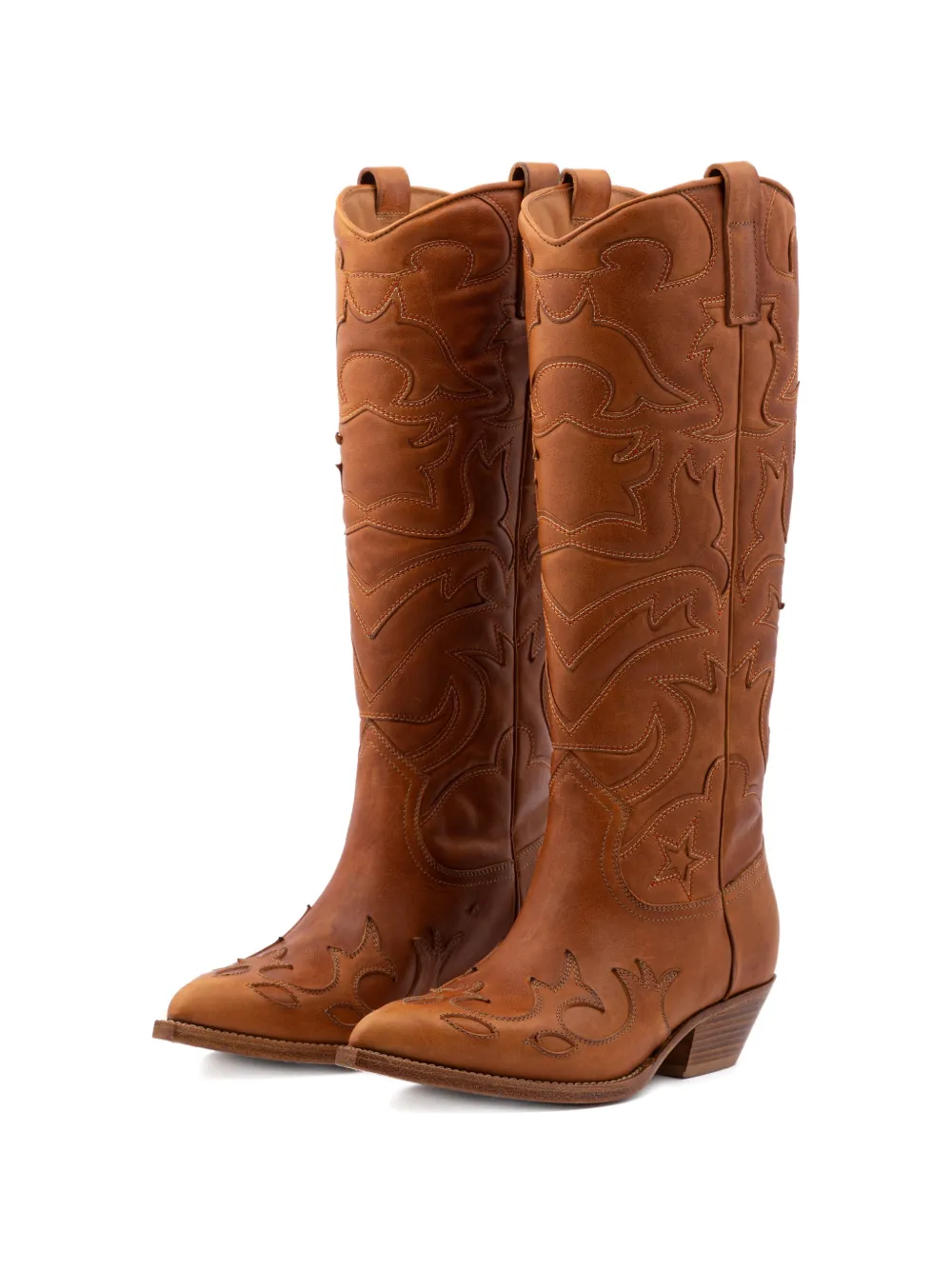 Buttero Flee stitched-design cowboy boots Bruin