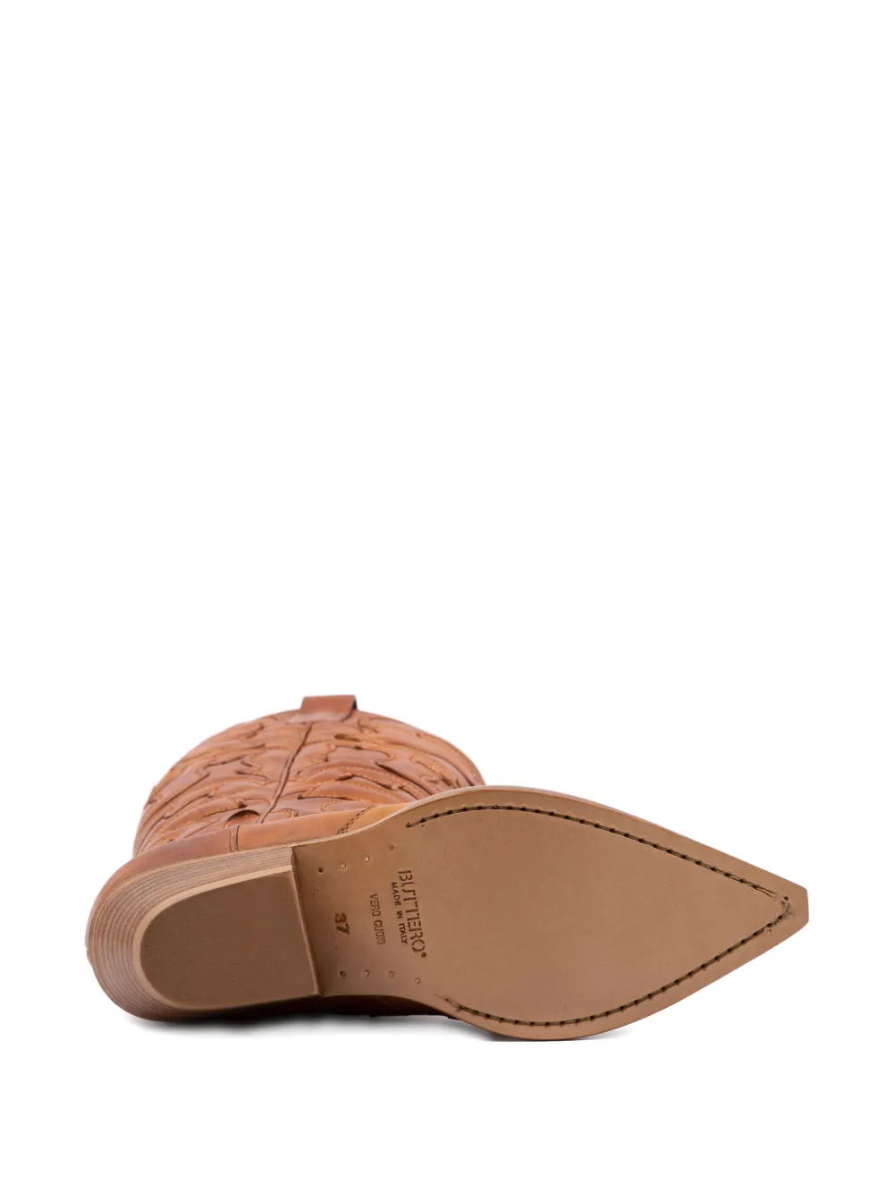 Buttero Flee stitched-design cowboy boots Bruin