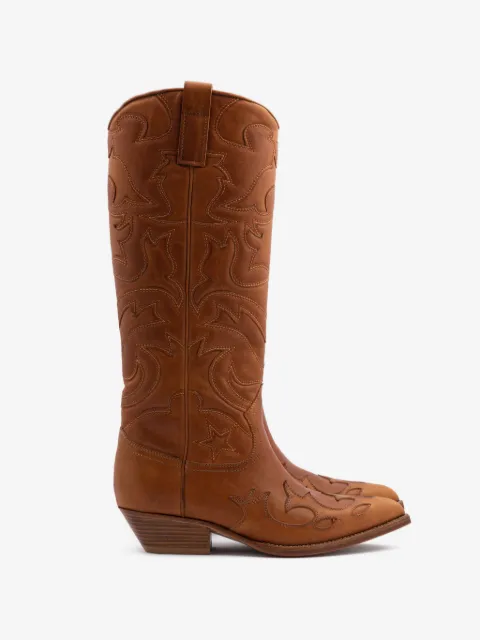 Buttero Flee stitched-design cowboy boots