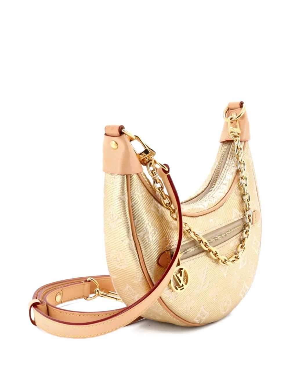 Loop Handbag Monoglam Jacquard Canvas Hobo Bag