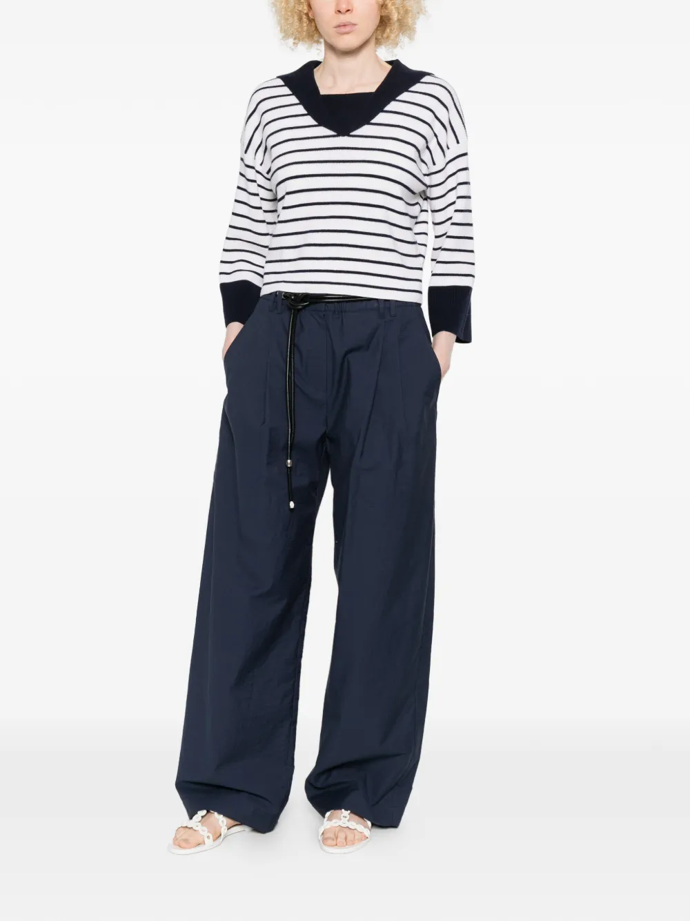 Ralph Lauren Collection Gestreepte trui Wit