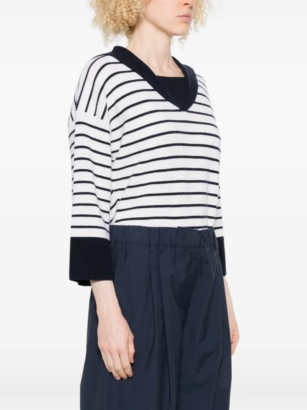 Ralph Lauren Collection Gestreepte trui Wit