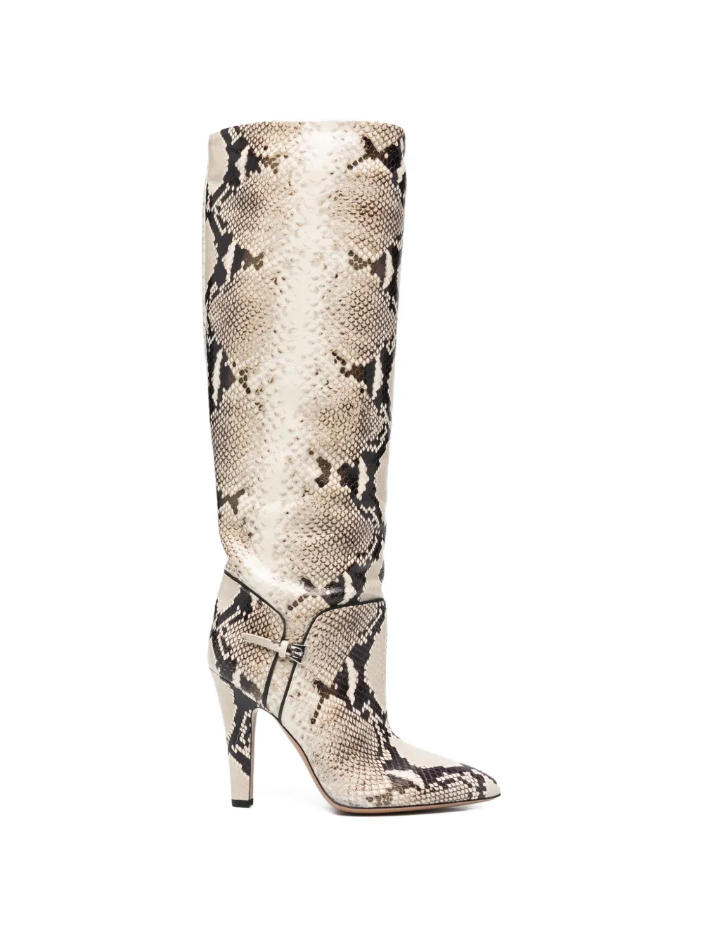 Paris Texas Elsa buckle python-print boots - Toni neutri