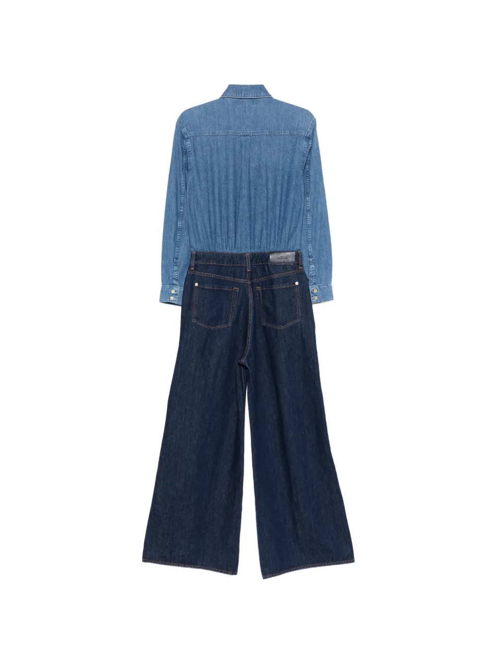  7 For All Mankind Long-sleeve Jumpsuit - Blue 