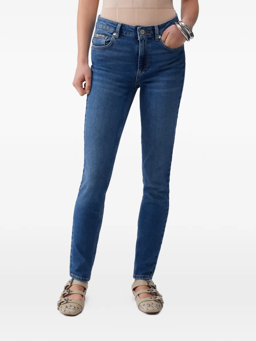  Liu Jo High-rise Ive-pockets Jeans - Blue 