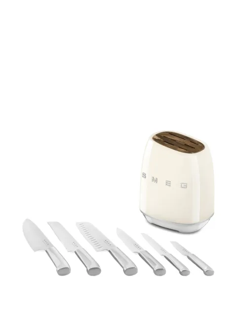Smeg logo block knife set 