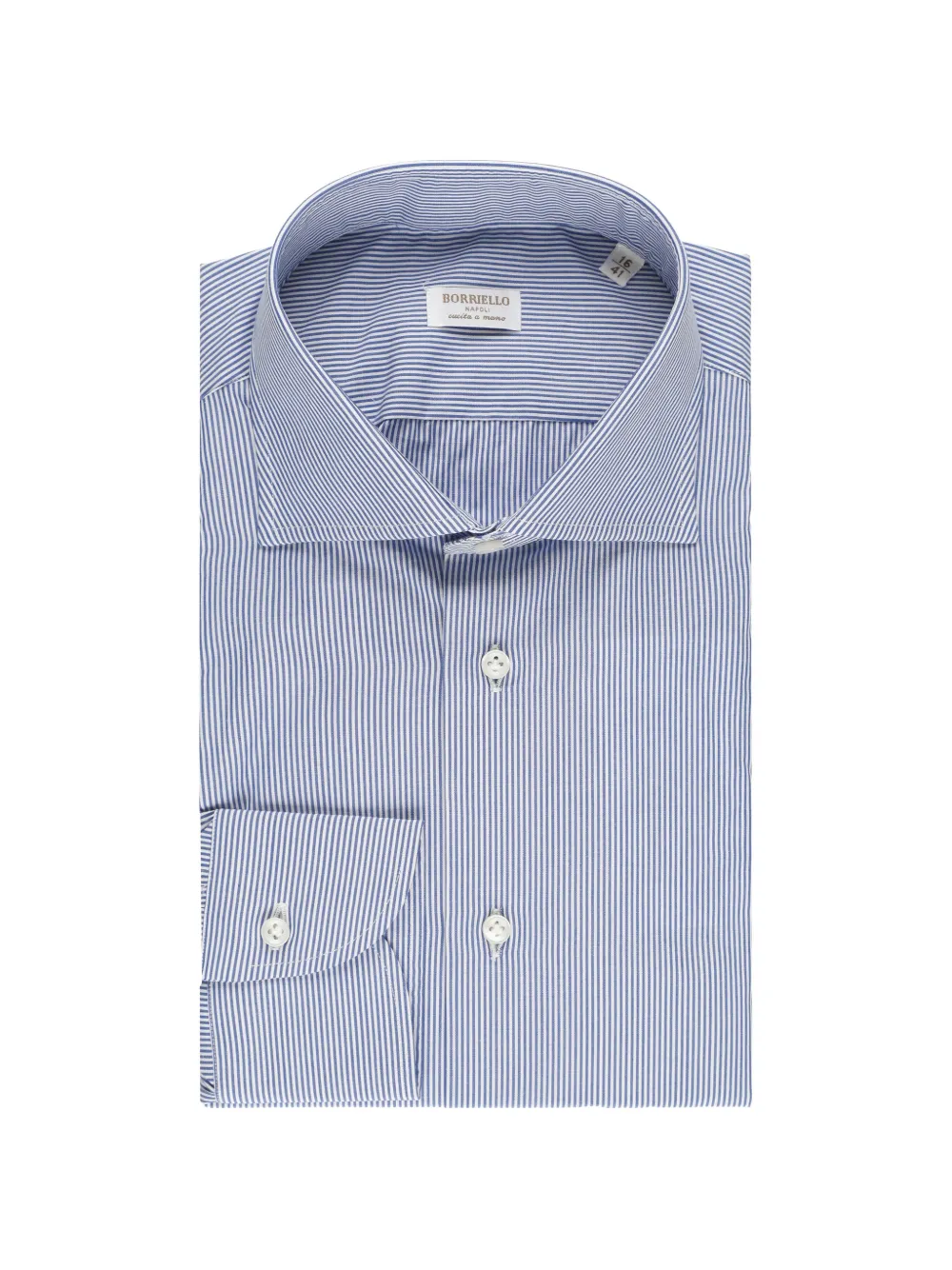 BORRIELLO NAPOLI Marechiaro striped long-sleeved shirt - Blu