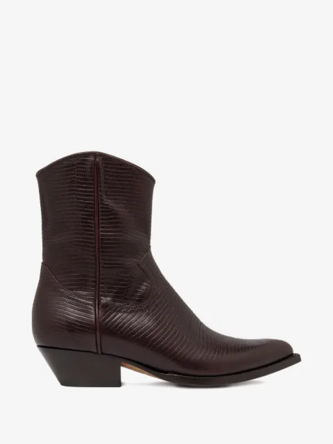 Buttero bottines texturées d'inspiration western à bout pointu Flee
