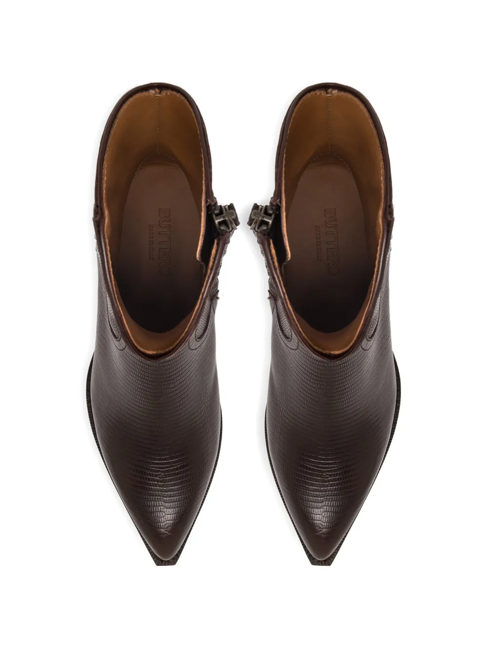 Buttero Flee pointed textured cowboy boots Bruin