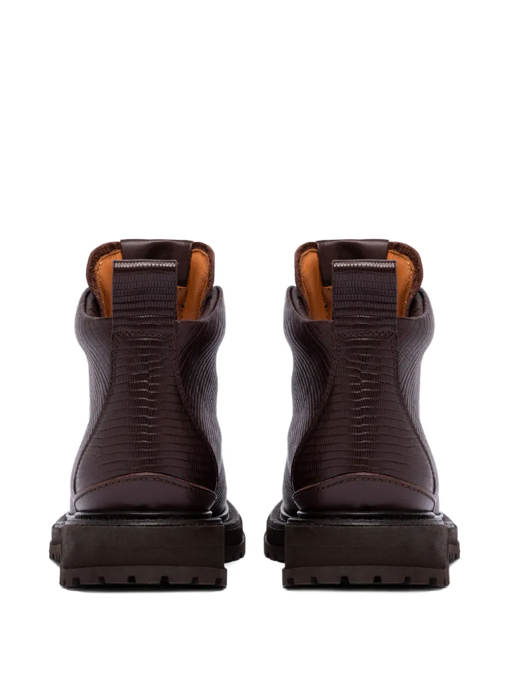 Buttero lizard-print eyelet ankle boots Bruin