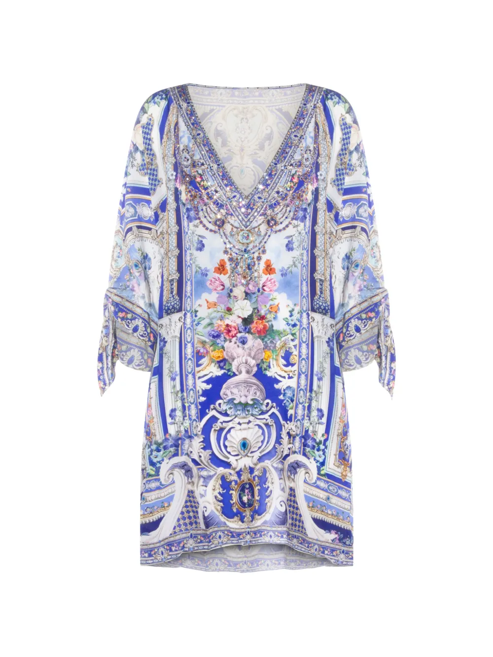 Camilla V-neck kaftan - Blu