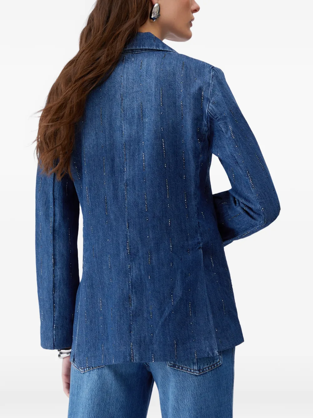 LIU JO Blazer met V-hals en knoopsluiting Blauw