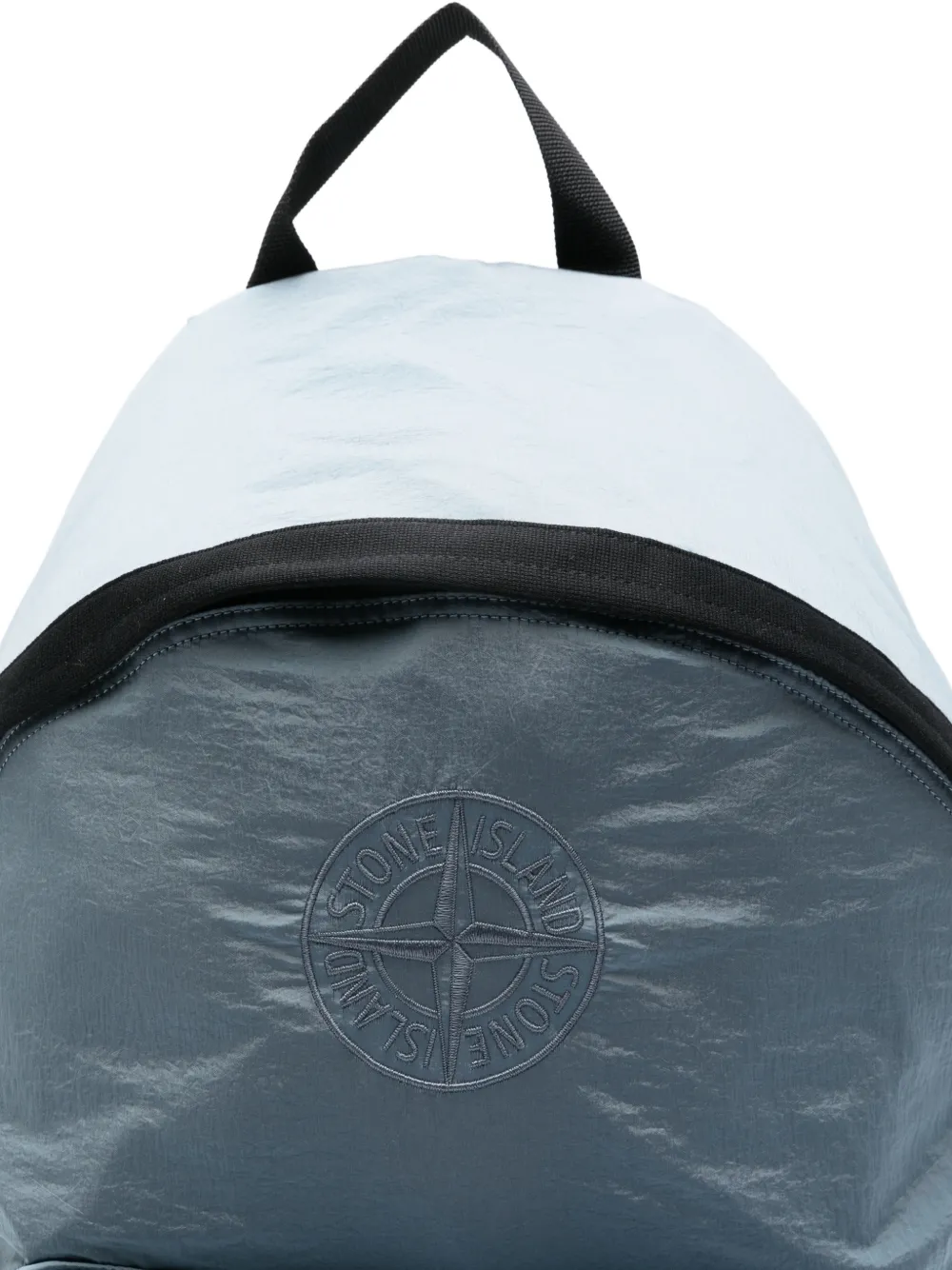  Stone Island Junior Logo Embossed Backpack - Blue 