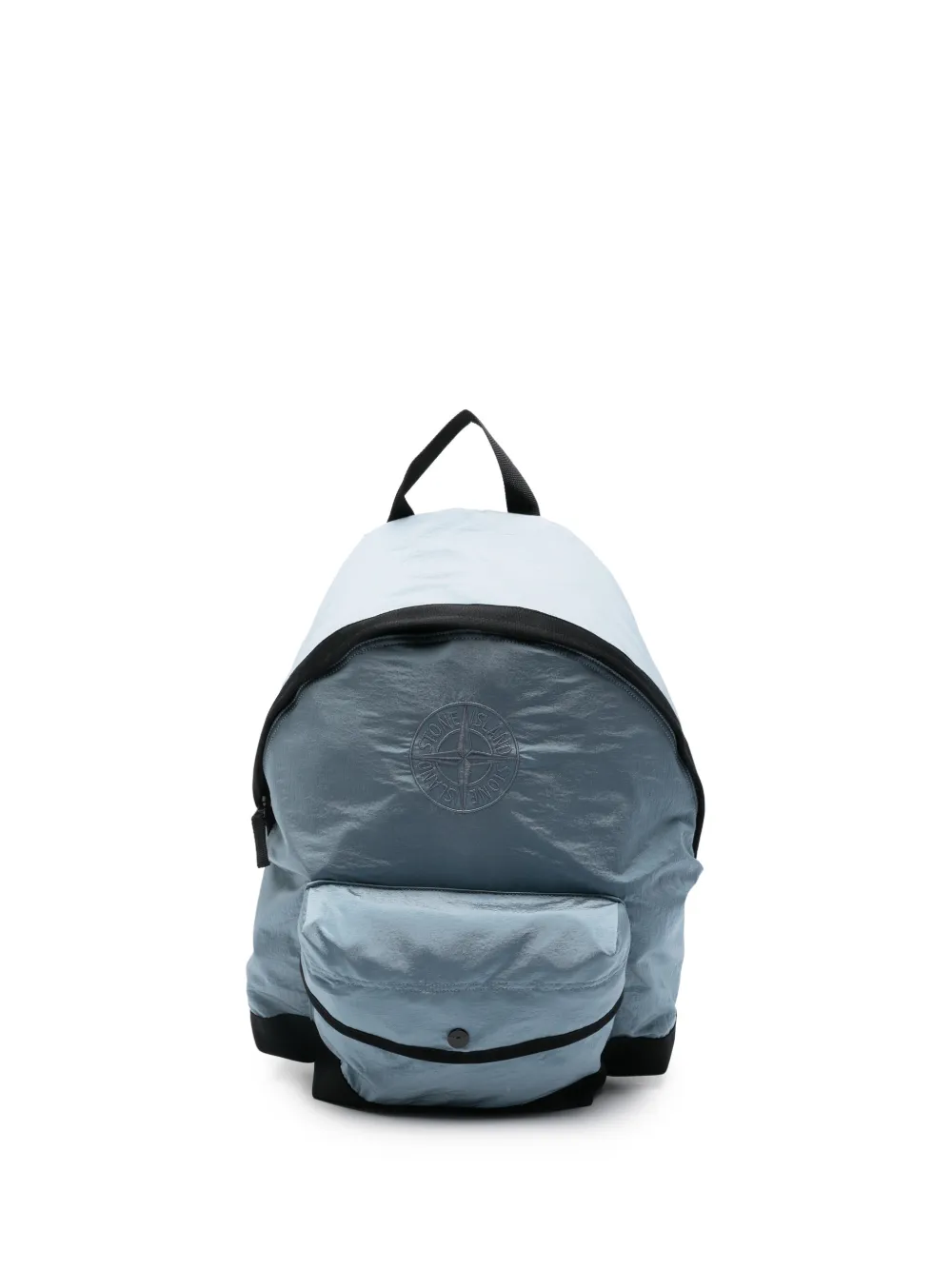 Stone Island Junior logo embossed backpack - Blu