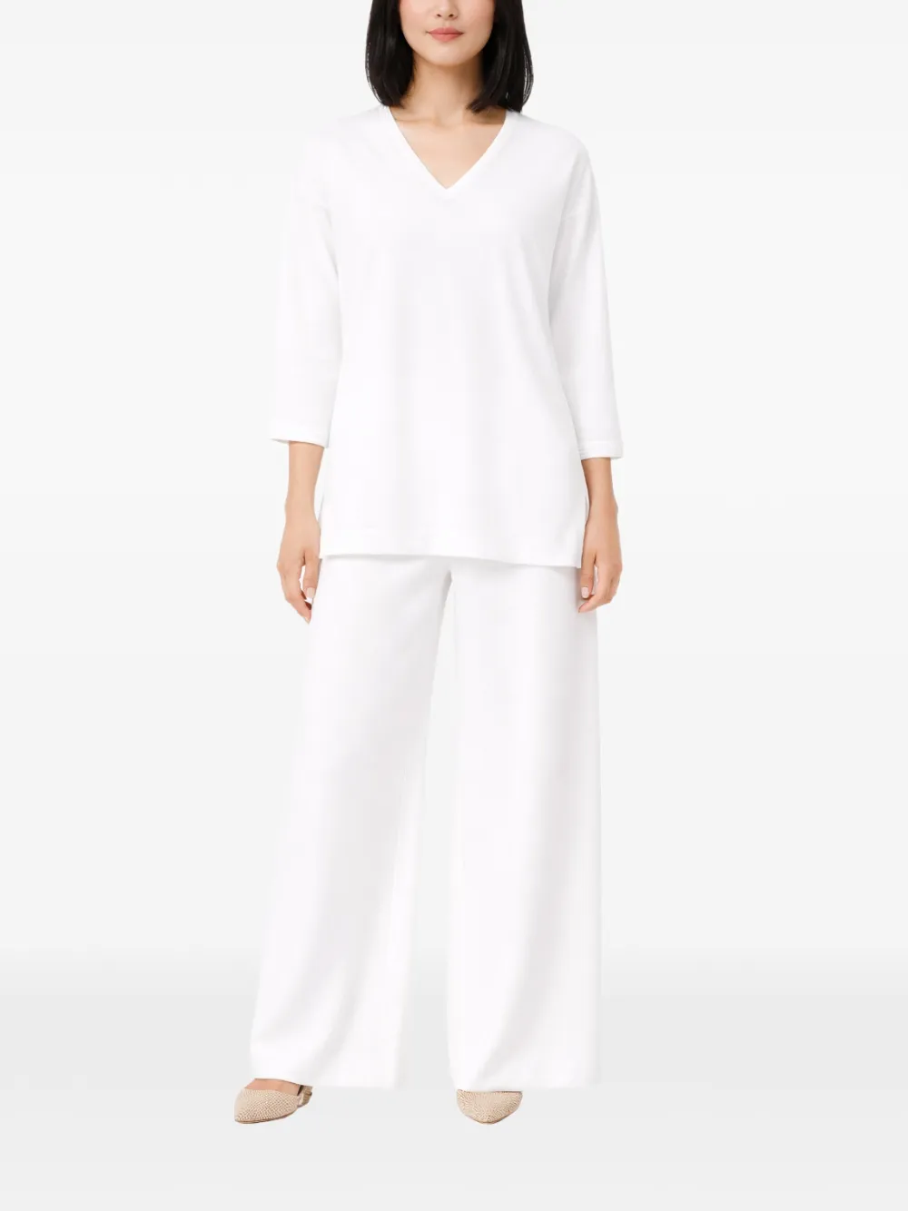 Max Mara Trui met V-hals Wit