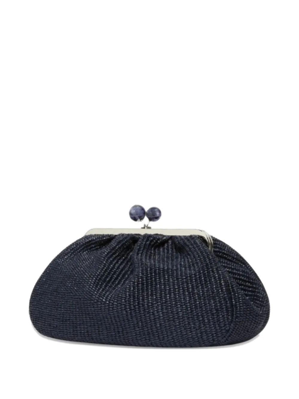  Weekend Max Mara Clutch Pasticcino Media Con Perline - Blu 
