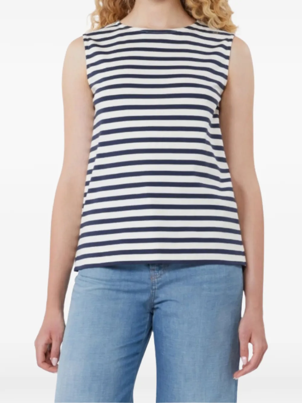  Weekend Max Mara Wkdmultih Striped Tank Top - Blue 