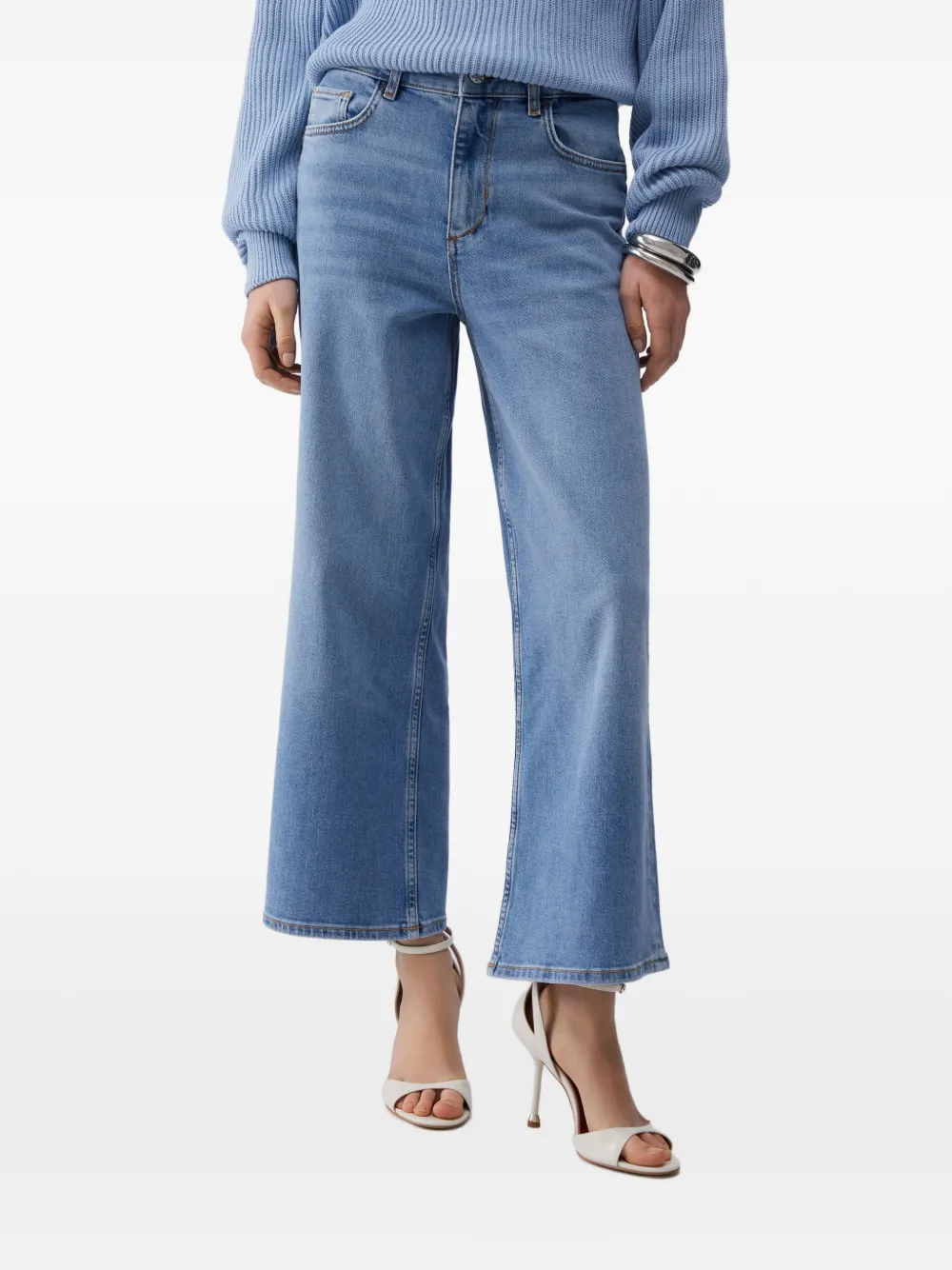  Liu Jo Vaqueros Capri Con Cinco Bolsillos - Azul 