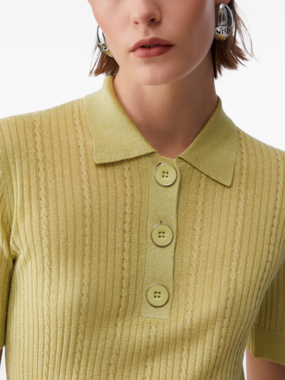 LIU JO Poloshirt met knopen Geel