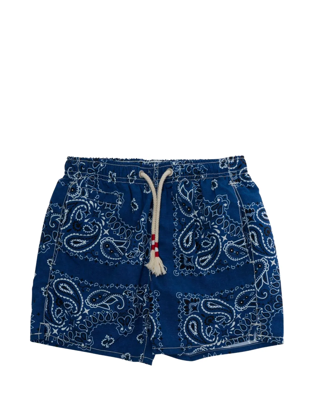 MC2 Saint Barth Kids paisley-print drawstring swim shorts - Blau