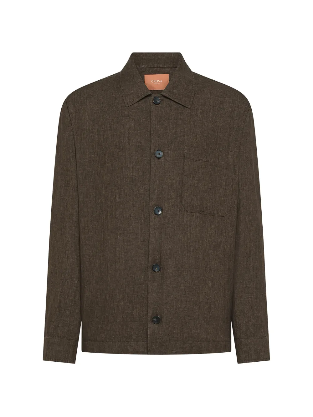 Cruna Cardiff Chest-pocket Shirt In Brown