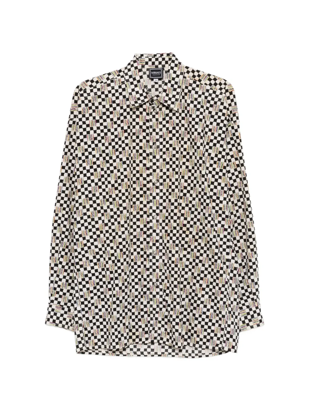 Versace Pre-Owned Camicia a quadri anni '90 - Bianco