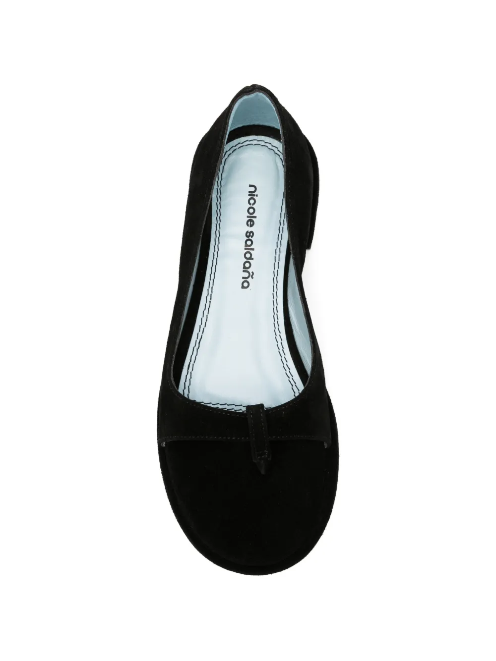 Nicole Saldaña Senna suède sandalen Zwart