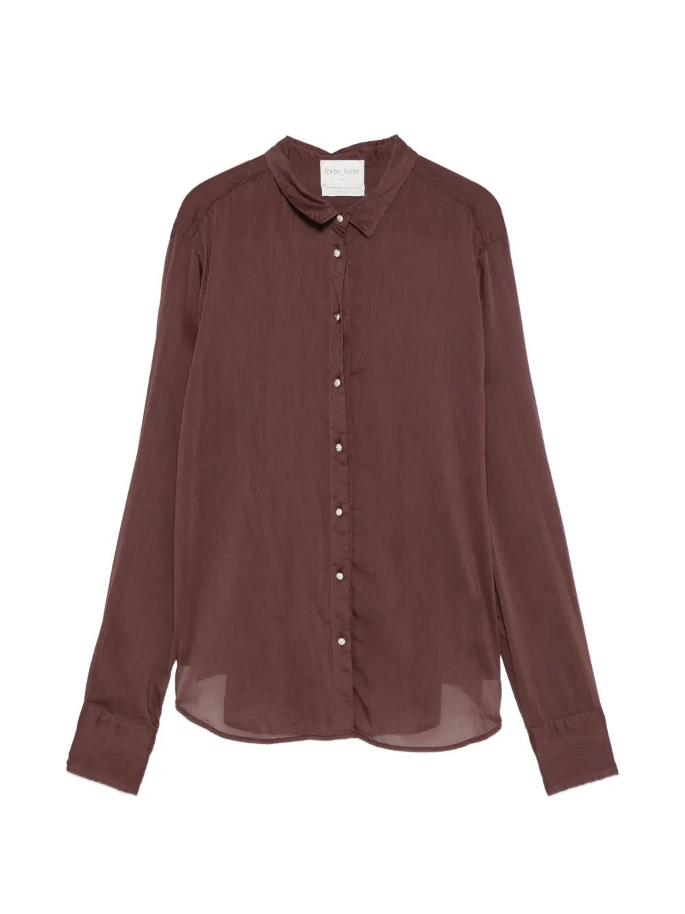 Forte Forte polo-collar shirt - Brown